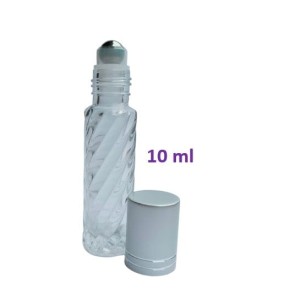 Butelka szklana 10 ml rollon przezroczysta skręt