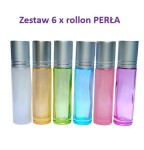 Zestaw PERŁA - 6 x rollon  grube szkło kolory