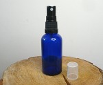 Butelka szklana 50ml niebieska spray atomizer