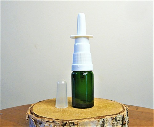 Atomizer spray dozownik aplikator do nosa i  butelka szklana zielona 10 ml 1.jpg