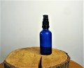 Pompka dozownik na krem i butelka 50 ml niebieska.jpg