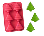 Forma silikonowa 6 x mydełko DIY - choinka