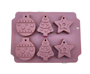 2 Stück Silikon-Seifenformen – 6 Rechteckige Kavitäten, BPA-frei (für DIY Seife, Backen, Eis)