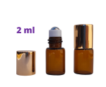Butelka szklana rollon brąz 2ml  