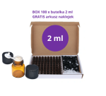 100 x butelka szklana próbka 2ml + GRATIS naklejki 