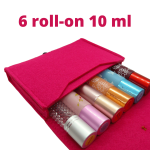 Filcowe etui organizer na roll-on olejki eteryczne  różowe