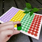 Naklejki kółka TRIO + WILD ORANGE podpisywanie próbek rollon olejki 12 mm 