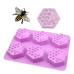 Forma silikonowa 6 x mydełko DIY- plaster miodu pszczoła
