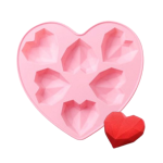 Forma silikonowa 6 x mydełko DIY - serce 3D