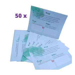 Ulotka A6-   pakiet powitalny klienta   x 50 zielona