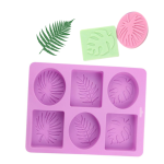 Forma silikonowa 6 x mydełko DIY - liście natura
