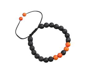 Bransoletka regulowana kamień lawowy + moc Wenus