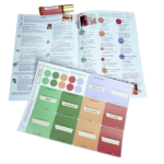 Zestaw - ulotka i naklejki na rollony mieszanki DIY kolekcja NATURALNA APTECZKA