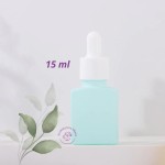  Butelka szklana 15 ml z pipetą pastelowy niebieski błękitna