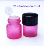 20 x buteleczka szklana szroniona fiolka próbka 1ml różowa