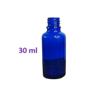 Butelka niebieska szklana 30ml otwarta bez końcówki  fi 30mm