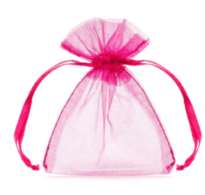 Woreczek z organzy na próbki olejki 7 x 9 cm różowy