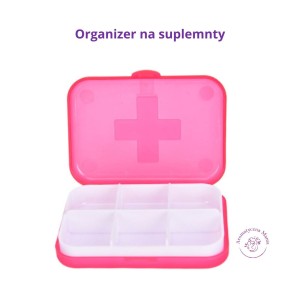 Pojemnik pudełko organizer na suplementy leki 6 przegródek