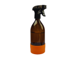 Wielorazowa butelka szklana 500 ml  spray spryskiwacz pomarańczowa silikonowa osłonka  i opcja piany 
