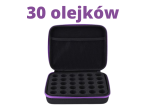 Organizer walizeczka na 30 olejki czarny z fioletowym zamkiem