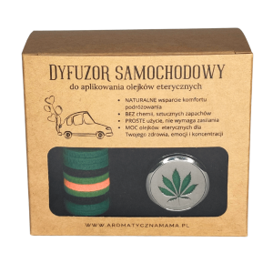 Eko dyfuzor samochodowy - MARIHUANA- odświeżacz powietrza do aromaterapii 