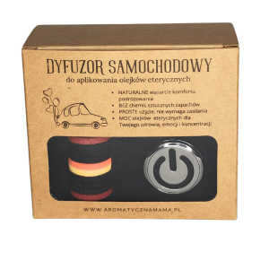 Eko dyfuzor samochodowy - ON- odświeżacz powietrza aromaterapia 