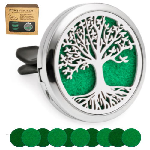 Dyfuzor zapachowy do samochodu na olejki eteryczne i do aromaterapii, odświeżacz do auta i 3x buteleczki szklane 1ml fiolka próbka na próbki olejków (2).png