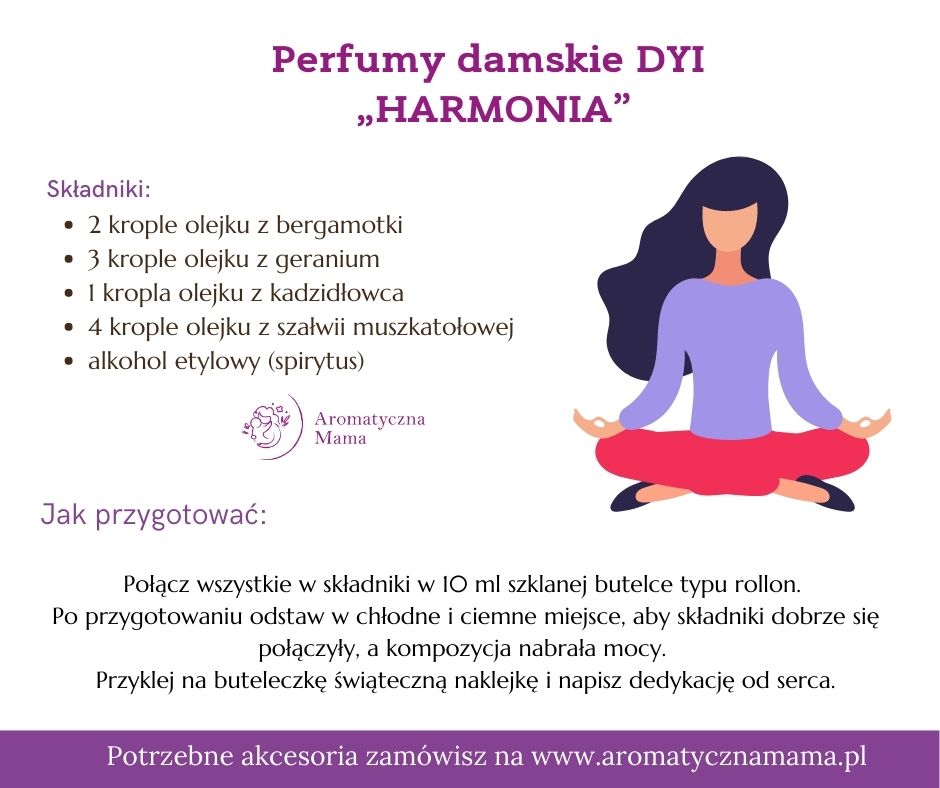 Perfumy dla kobiet na bazie olejkow harmonia
